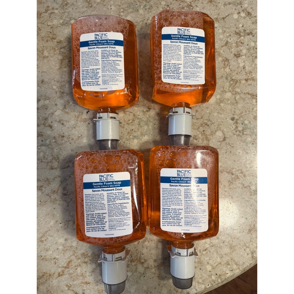 4pk Pacific Blue Ultra Gentle Foam Soap Pacific Citrus 1200mL SKU 43715 GP PRO